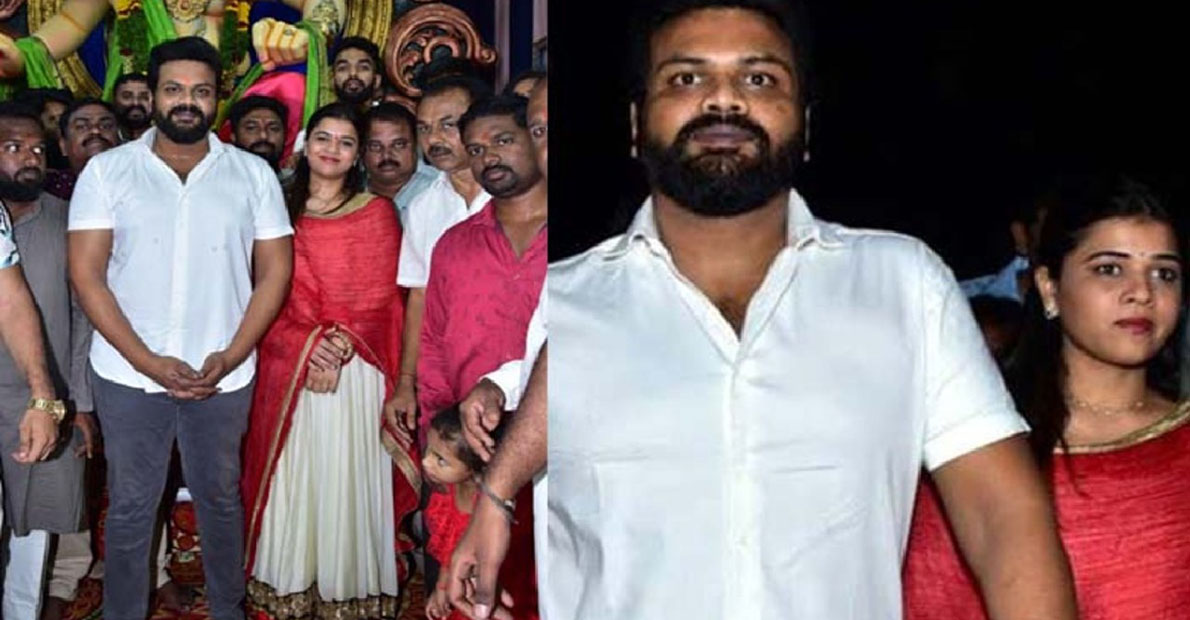 Manchu Manoj wedding celebration started at Manchu Lakshmi's house.