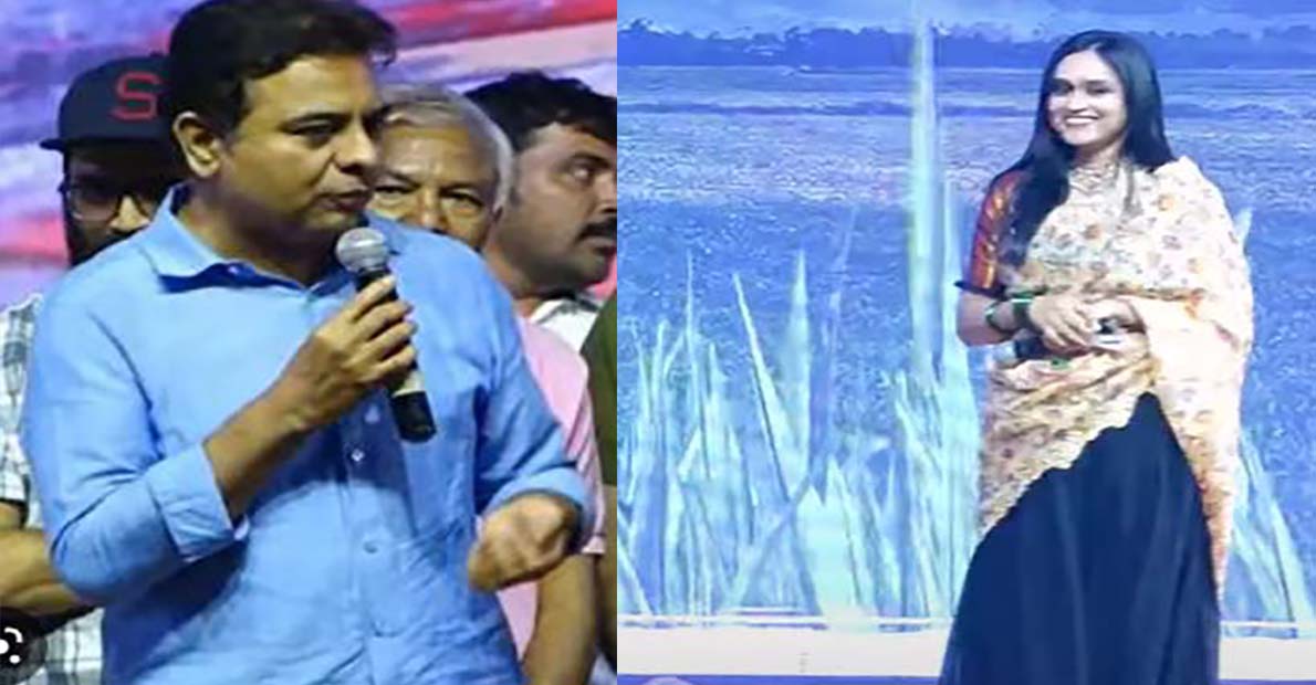 minister-ktr-give-warning-to-anchor-in-balagam-pre-release-event