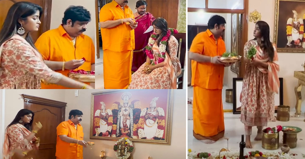 venu-swamy-did-a-special-pooja-for-dimple-hayathi-became-viral-on-social-media