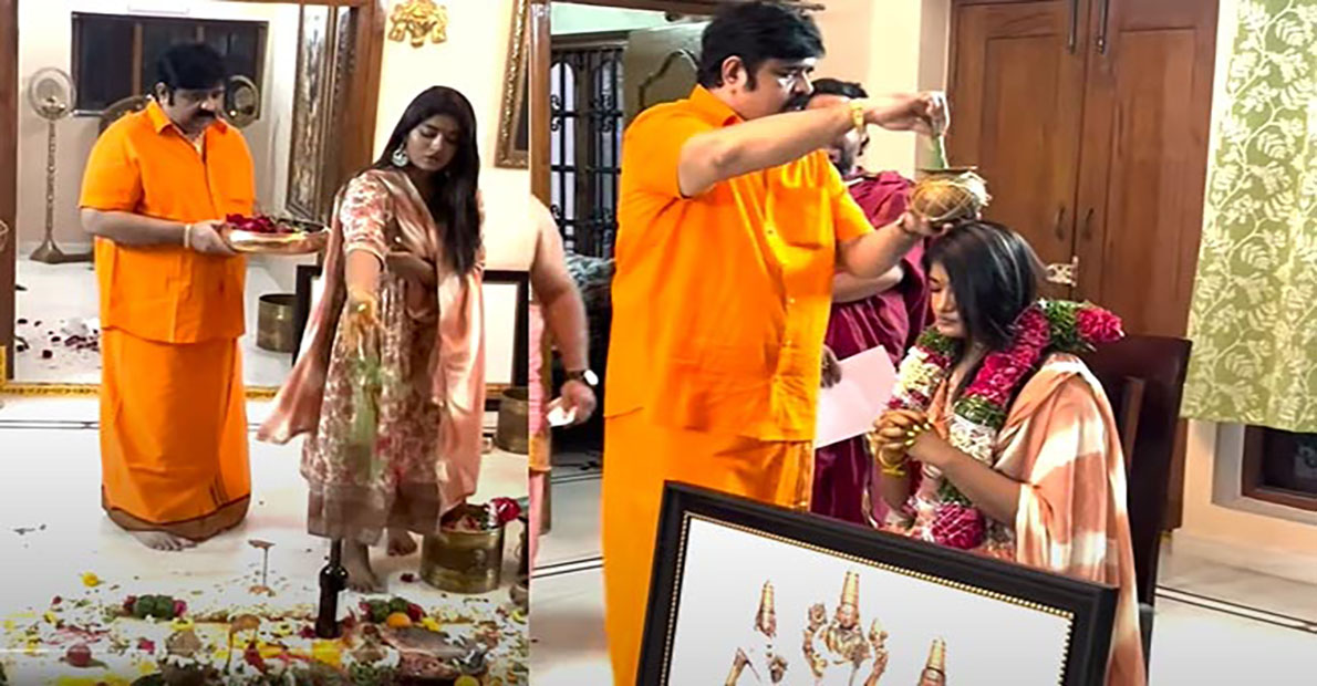 venu-swamy-did-a-special-pooja-for-dimple-hayathi-became-viral-on-social-media